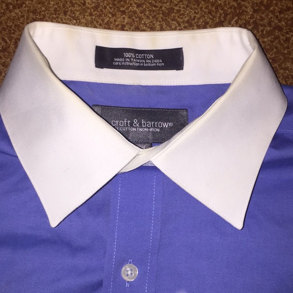 Croft&barrow mens blue long sleeve button down! - Picture 3 of 4